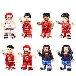 Zestaw Figurki Wesoła Mieszanka Koszykówka Basketball Chicago Bulls  8 Szt!