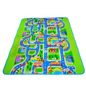 Mata Dla Dzieci Miasto Edukacyjna Nazwy Angielskie 200x160 Cm