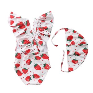 LATO Jednoczęściowy strój kąpielowy + czapeczka 70-120CM