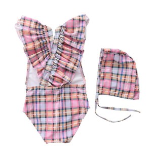 LATO Jednoczęściowy strój kąpielowy + czapeczka 70-120CM