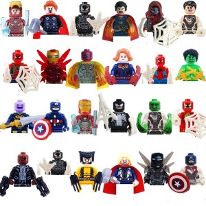 Klocki Zestaw Figurki  Superbohaterów Marvel Avengers 24szt