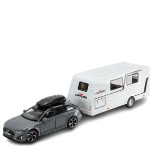 Zabawka Samochód 1/32  AUDI RS6 + Kamper Dźwięki i Światło 