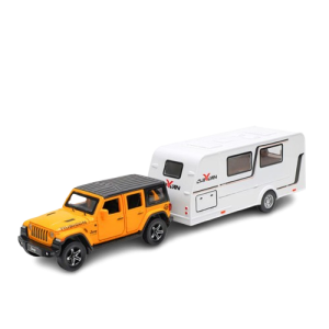 Zabawka Samochód 1/32 Jeep Wrangler + Kamper Dźwięki i Światło