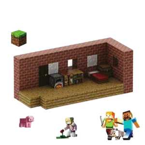 Klocki Magnetyczne Konstrukcyjne Minecraft Cave 150 szt 8 fig