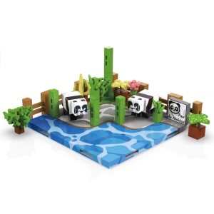 Zabawka Klocki Magnetyczne Konstrukcyjne Minecraft  ZOO 80szt