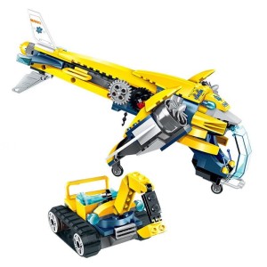 Zestaw Klocki Helikopter Koparka Budowlana Dla Chłopca
