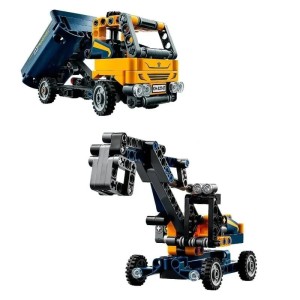Klocki Technic 2w1 Ciężarówka Koparka Wywrotka 177 Elementów