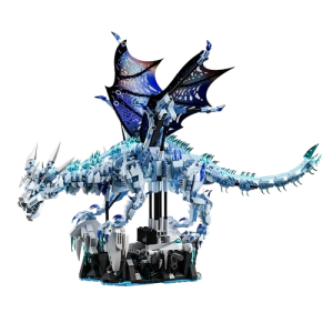 Zestaw Klocki Zabawka Duży Śnieżny Smok 1646szt