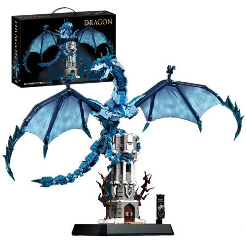 Zestaw Klocki Włada Pierścieni Niebieski SMOK 1786szt