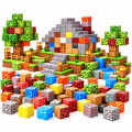 Klocki Magnetyczne Minecraft 300szt + Figurki